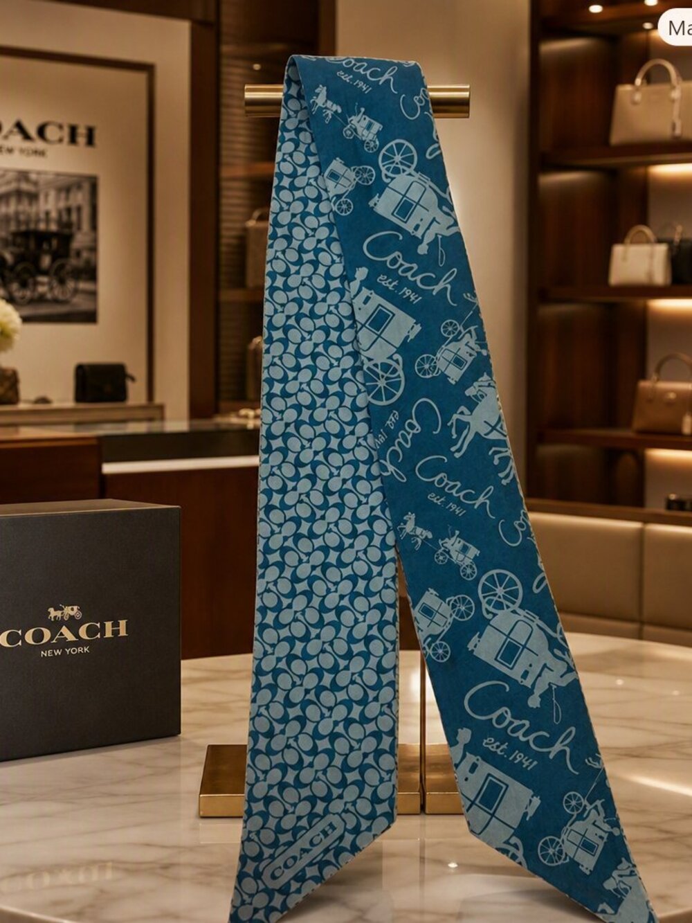 Coach Signature Silky Twilly Scarf